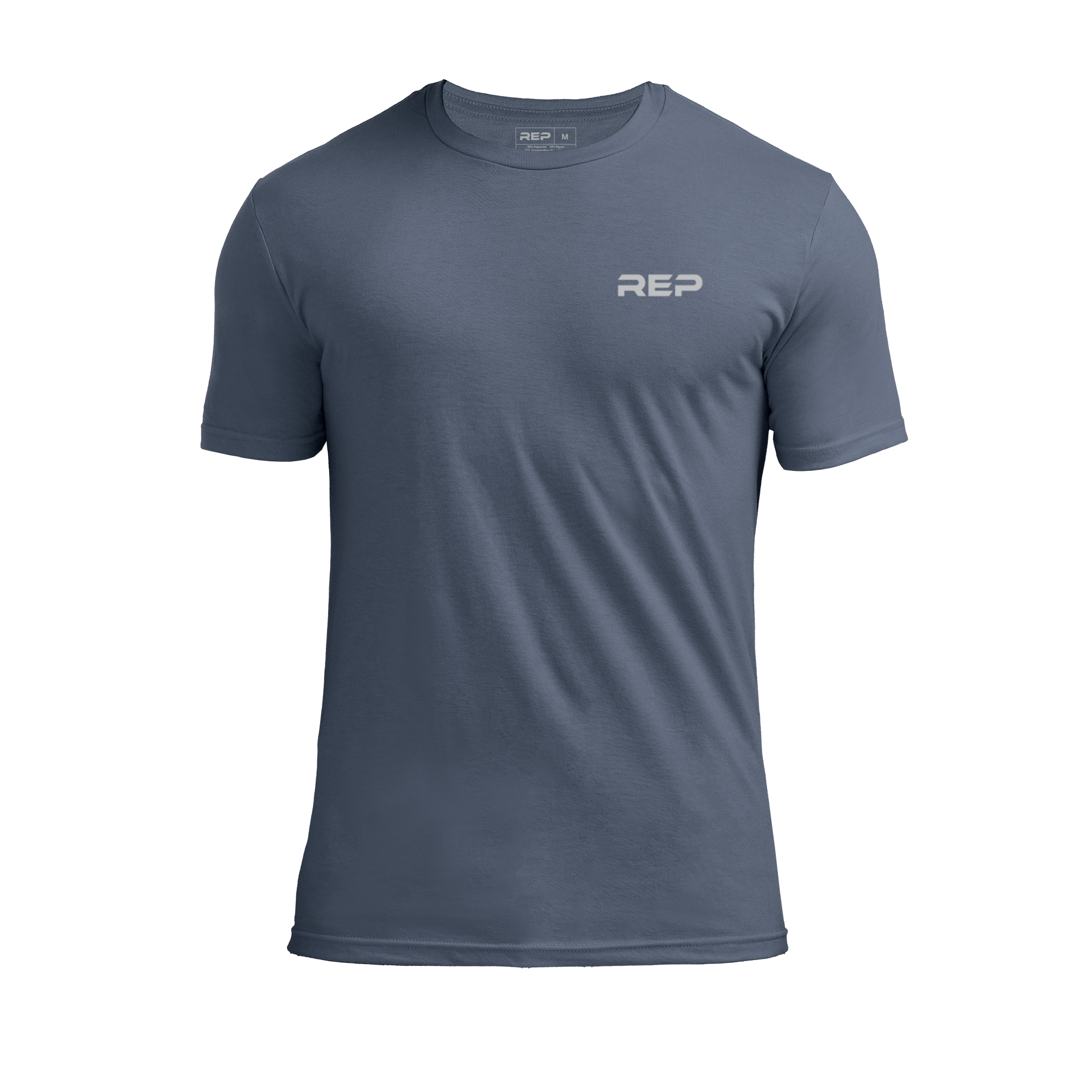 REP Short-sleeve Tri-Blend Crew T-Shirt - Heather Navy/Silver / X-Small
